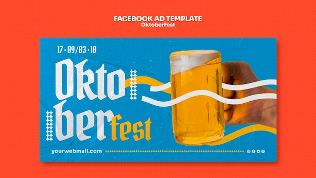 Modello di facebook per la celebrazione dell'oktoberfest