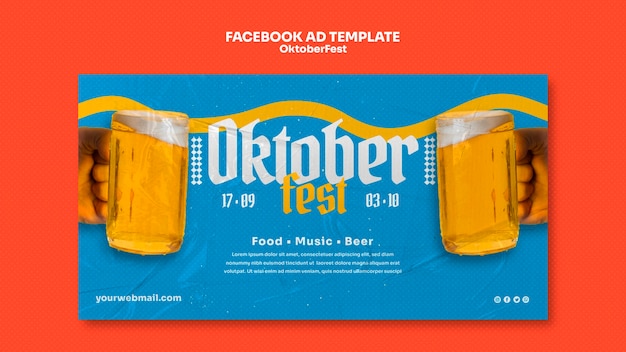 Modello di facebook per la celebrazione dell'oktoberfest
