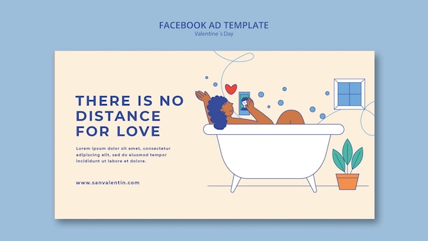 Modello di facebook per la celebrazione di San Valentino