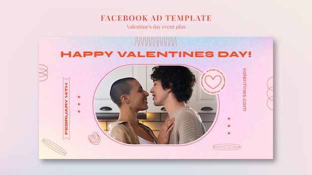 Modello di facebook per la celebrazione di San Valentino