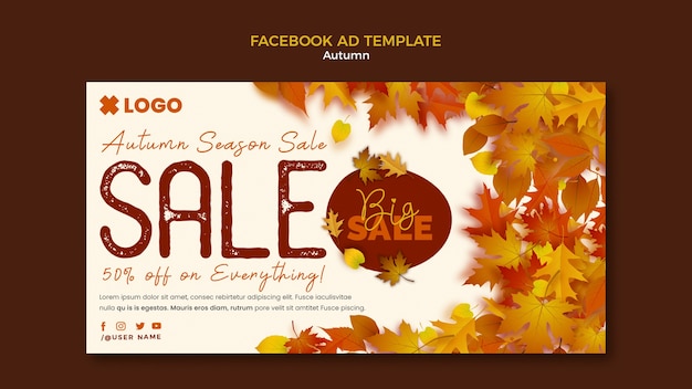 Modello di Facebook per la stagione autunnale