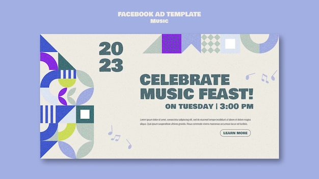 Modello di Facebook per spettacoli musicali