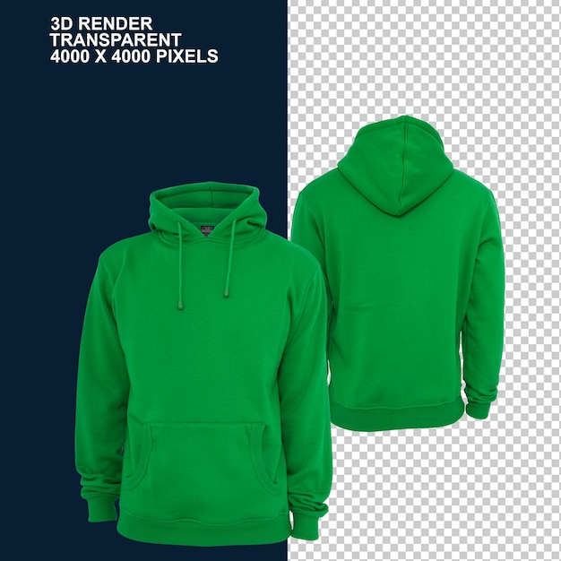 Modello di felpa verde