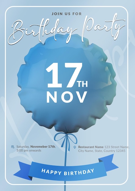 Modello di festa di compleanno