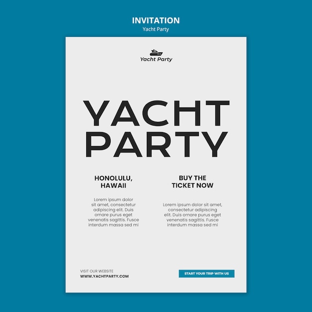 Modello di festa in yacht design piatto