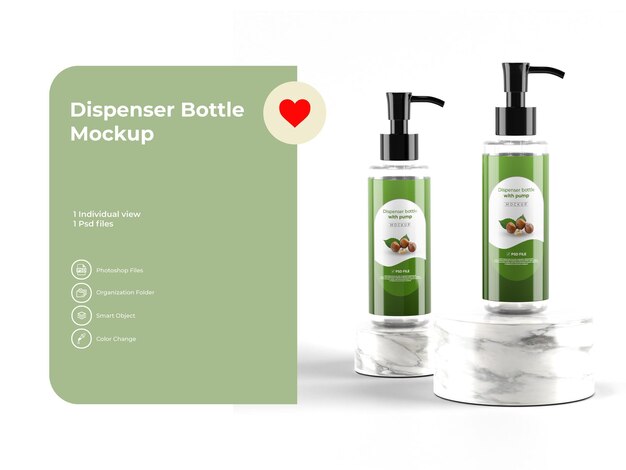 modello di flacone cosmetico in plastica lucida isolato