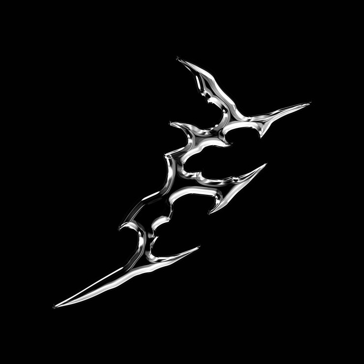 PSD modello di forma png di metallo