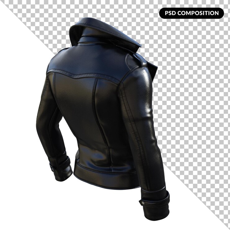 PSD modello di giacca roack and roll isolato 3d