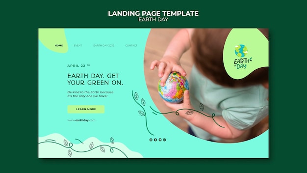 Modello di giorno della terra design piatto