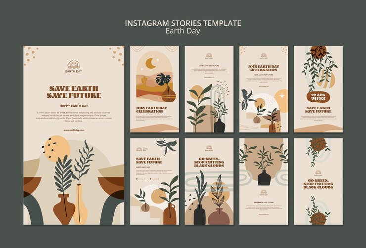 PSD modello di giorno della terra design piatto