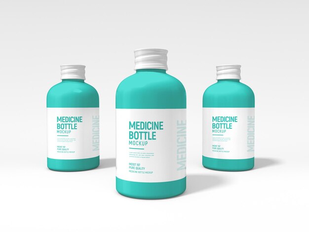 Modello di imballaggio di bottiglie di farmaci