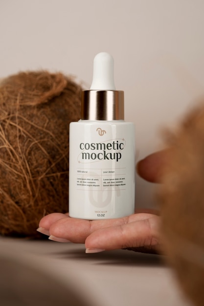 Modello di imballaggio di cosmetici naturali
