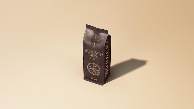 Modello di imballaggio di sacchetto di caffè psd