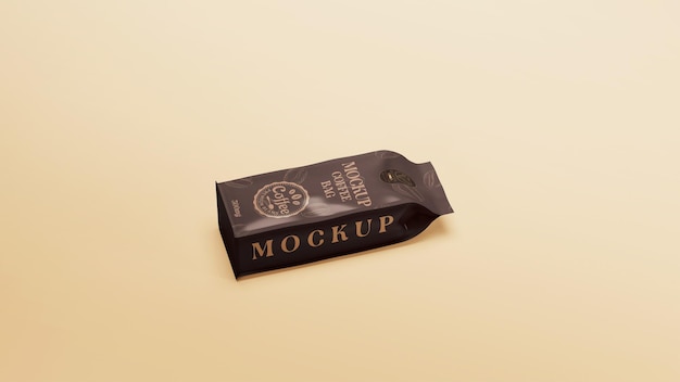 Modello di imballaggio di sacchetto di caffè psd