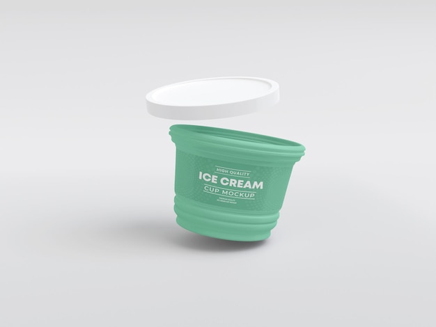 Modello di imballaggio di una tazza di gelato