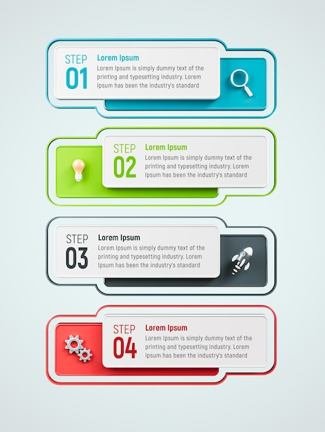 Modello di infografica aziendale 3d