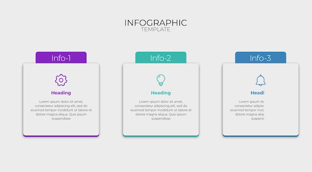 Modello di infografica per la presentazione e la visualizzazione dei dati