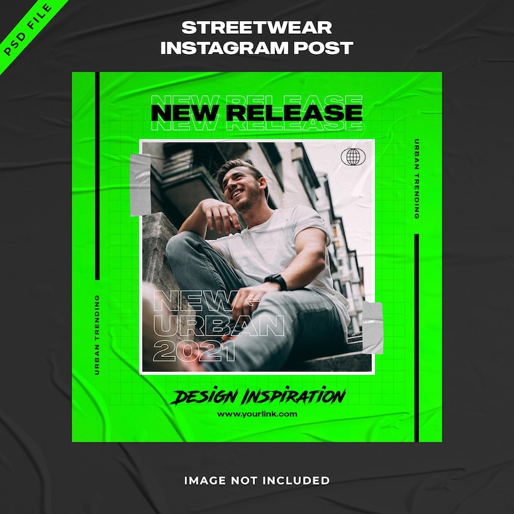 Modello di Instagram Post di Urban Fashion Streetwear