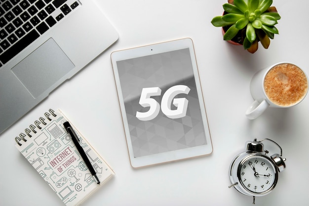 Modello di Internet 5g mock-up