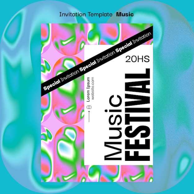 Modello di invito al festival musicale dinamico