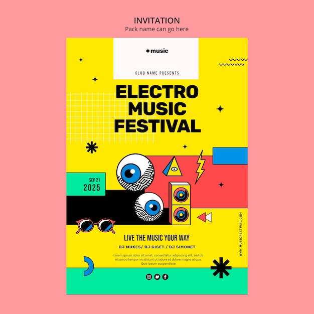 Modello di invito alla performance musicale