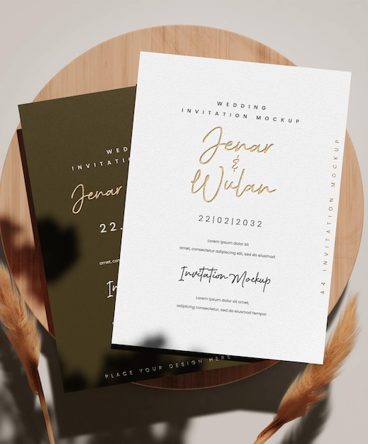 Modello di invito elegante e minimalista con lusso