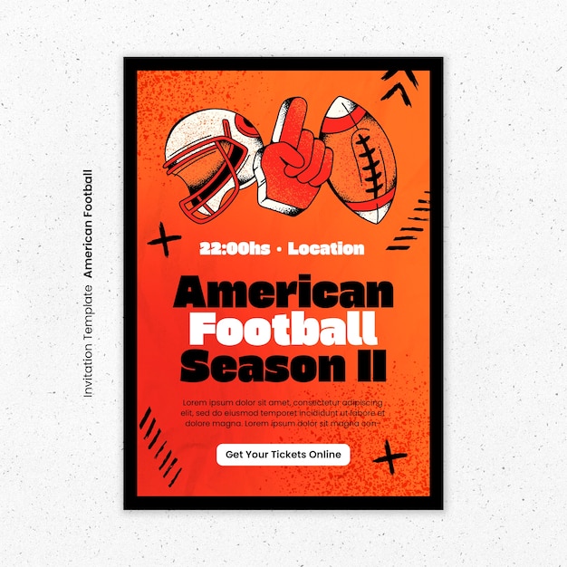 Modello di invito per il football americano