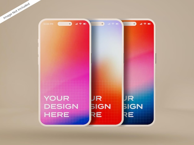 Modello di iPhone 14 pro max. Mockup di argilla per smartphone. Mockup di presentazione dell'app ui ux della scena per iPhone