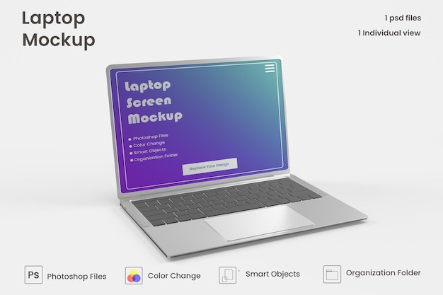 Modello di laptop Psd Premium