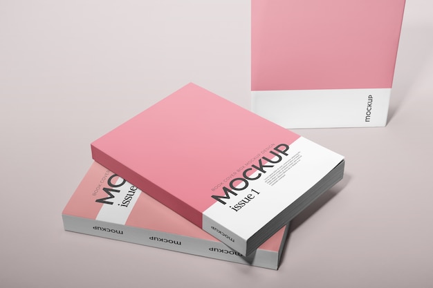 Modello di libro con scatola di cartone