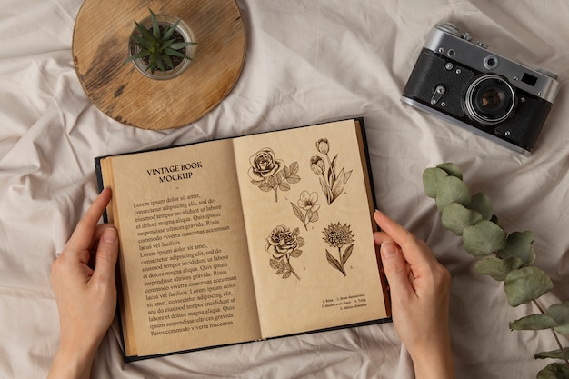 Modello di libro vintage