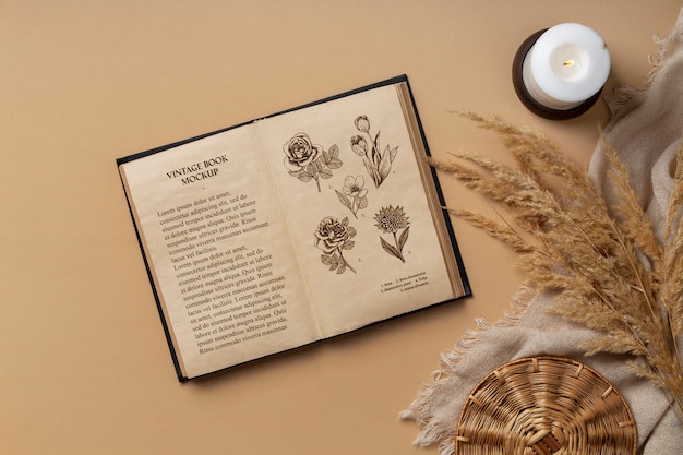 Modello di libro vintage