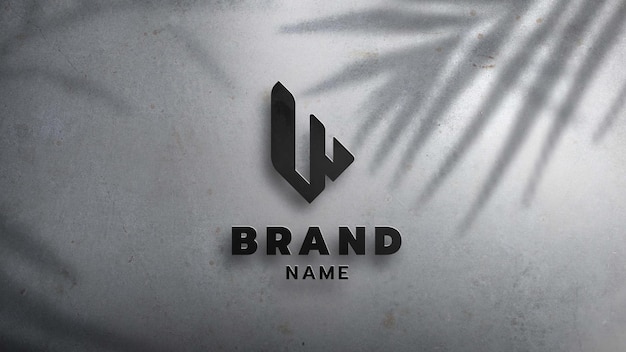 Modello di logo 3D con ombra