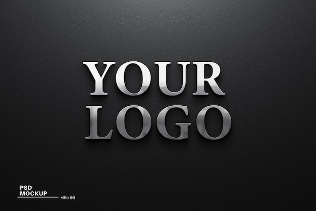 Modello di logo aziendale realistico in vetro