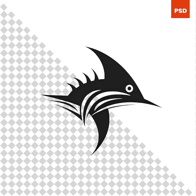 Modello di logo di pesce Illustrazione vettoriale di un logo di pesce marlin