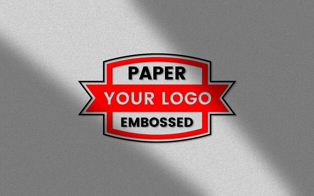 modello di logo in carta bianca