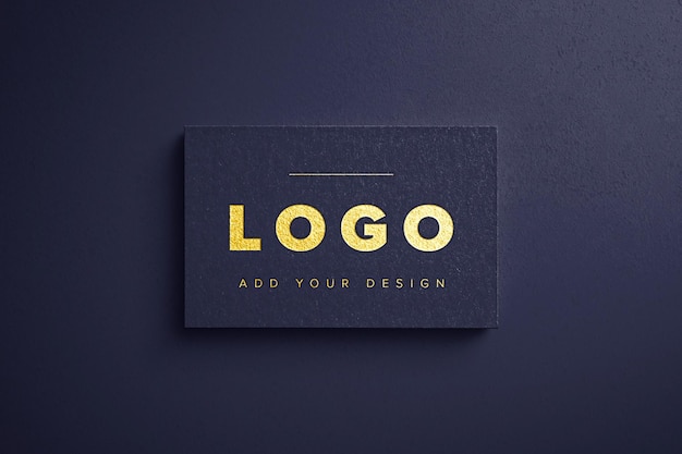 modello di logo in lamina d'oro