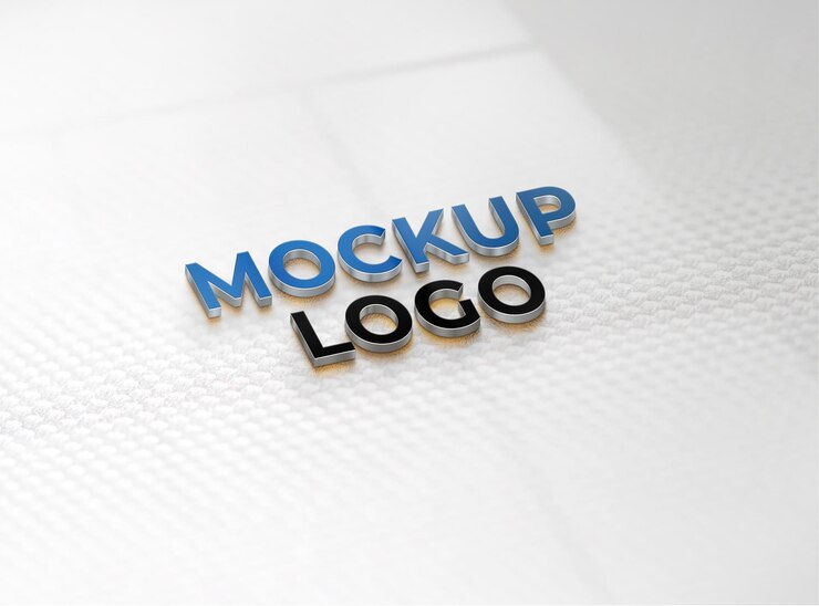 Modello di logo PSD su carta bianca