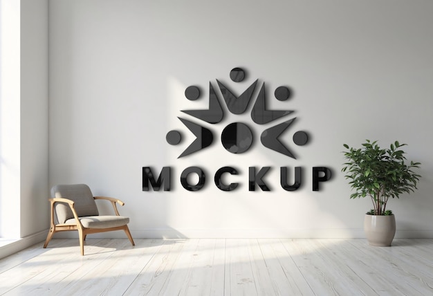 modello di logo sulla parete