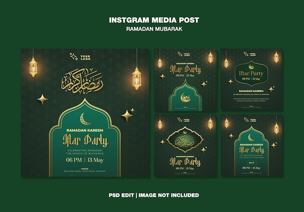 Modello di lusso Ramadan Eid Mubarak