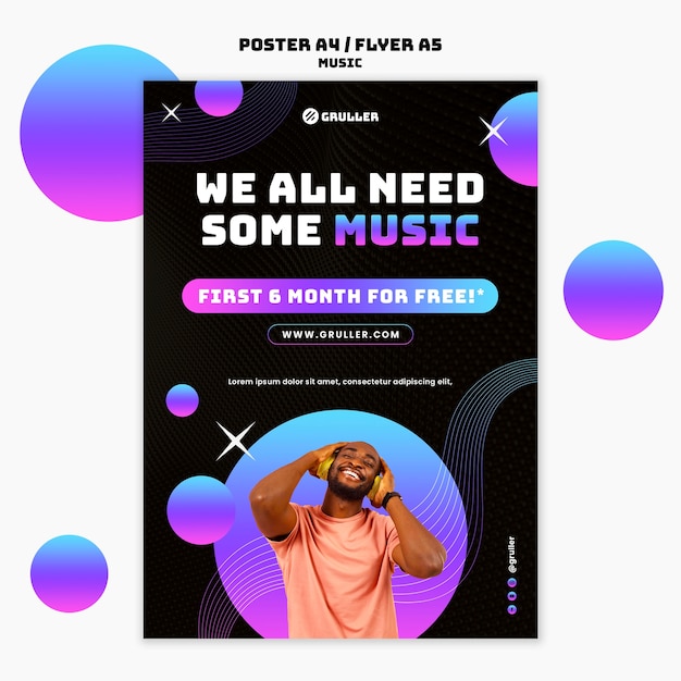 Modello di manifesto del festival musicale