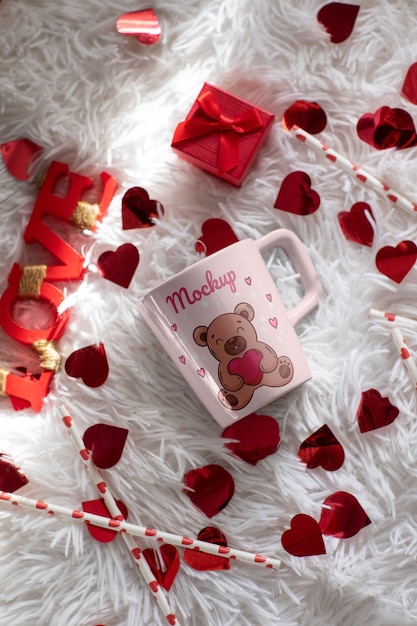 Modello di merchandising per il giorno di San Valentino