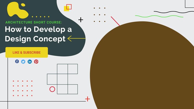 PSD modello di miniatura di architect youtube e modello di banner web di architect