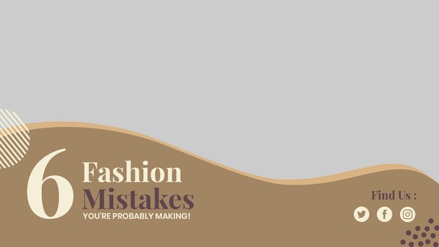 Modello di miniatura di moda Youtube e modello di banner web di moda