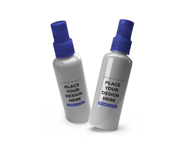 Modello di mockup bottiglia spray pompa isolato