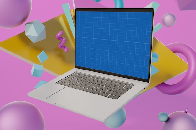 modello di mockup del computer portatile