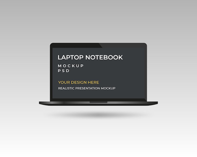 Modello di mockup del dispositivo portatile per notebook