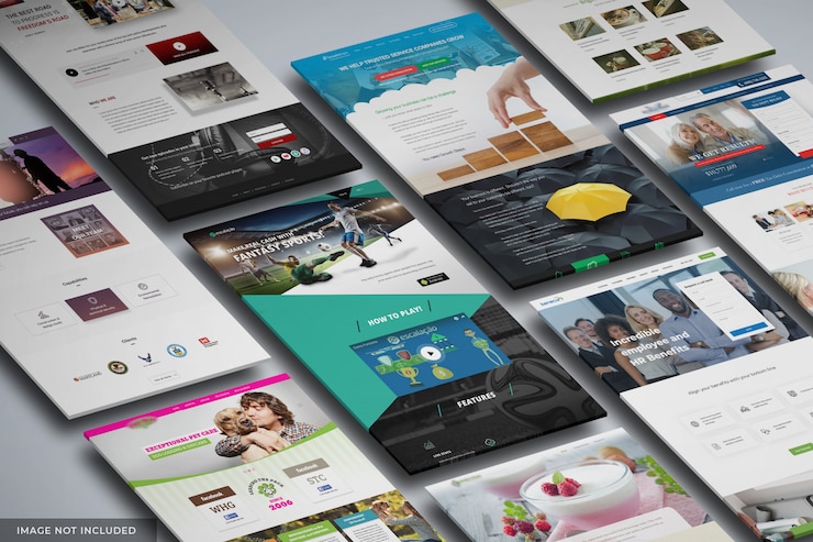 PSD modello di mockup del sito web