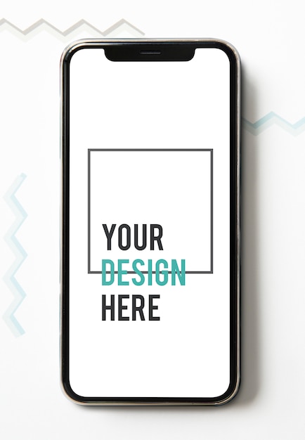 Modello di mockup dello schermo del telefono cellulare premium