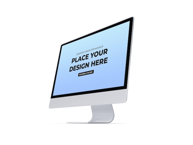 Modello di mockup di computer desktop isolato